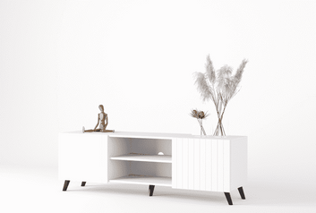 Atlantis Matte White Large TV Cabinet - 3198 Furniture World