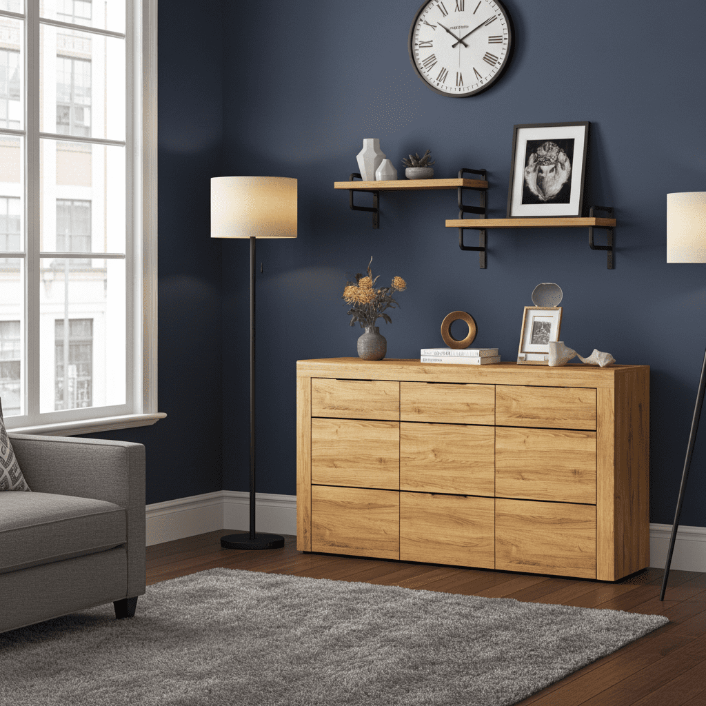 Camar Large Oak Effect 3 Drawer Sideboard K45 - 2706 Furniture World