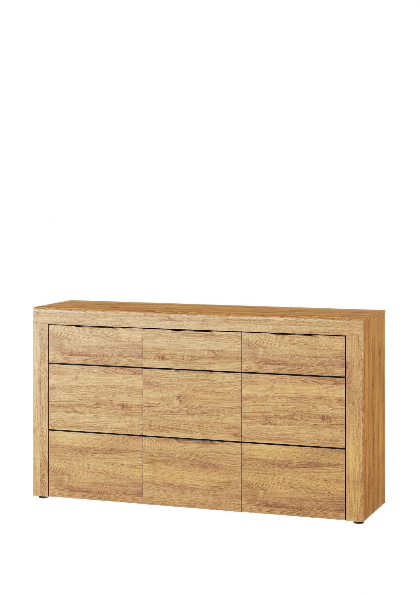 Camar Large Oak Effect 3 Drawer Sideboard K45 - 2706 Furniture World