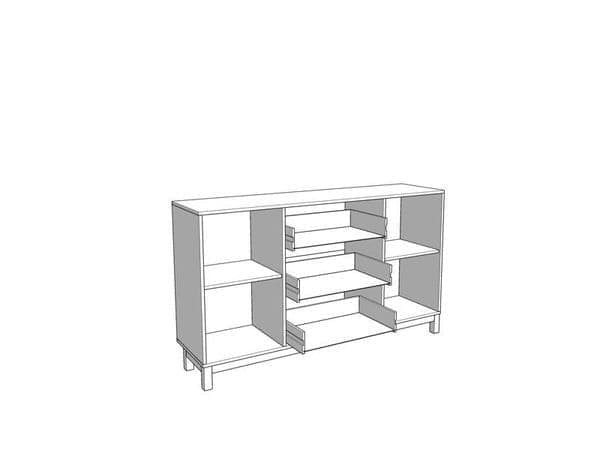 Cassio Cashmere Taupe Panelled Sideboard - 11013523 Furniture World