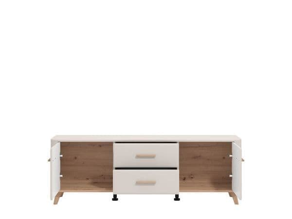 Dariqon Cashmere And Oak Effect 154cm TV Unit - 11014453 Furniture World