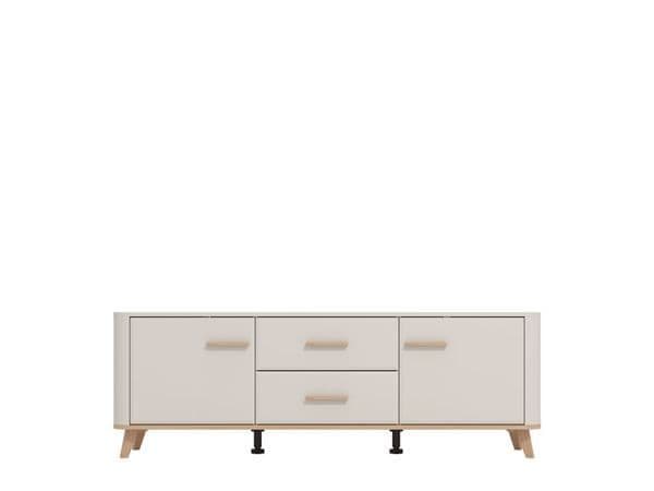 Dariqon Cashmere And Oak Effect 154cm TV Unit - 11014453 Furniture World