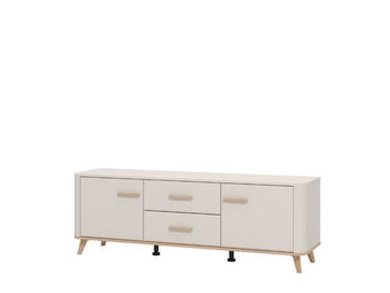 Dariqon Cashmere And Oak Effect 154cm TV Unit - 11014453 Furniture World