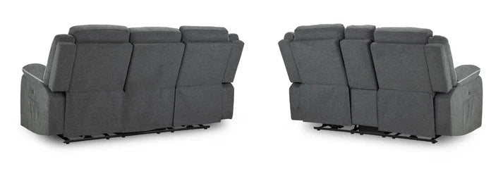 Harald Electric Recliner Sofa Graphite 3+2 Seater | High-Back Comfort Furniture World