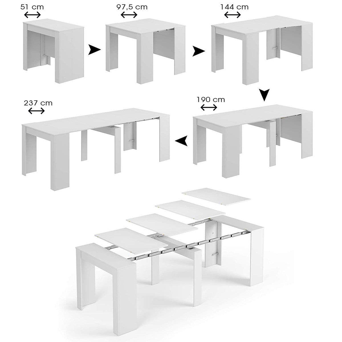 Luiz Concrete Grey Effect Large Extending Dining Table - 2603 Furniture World