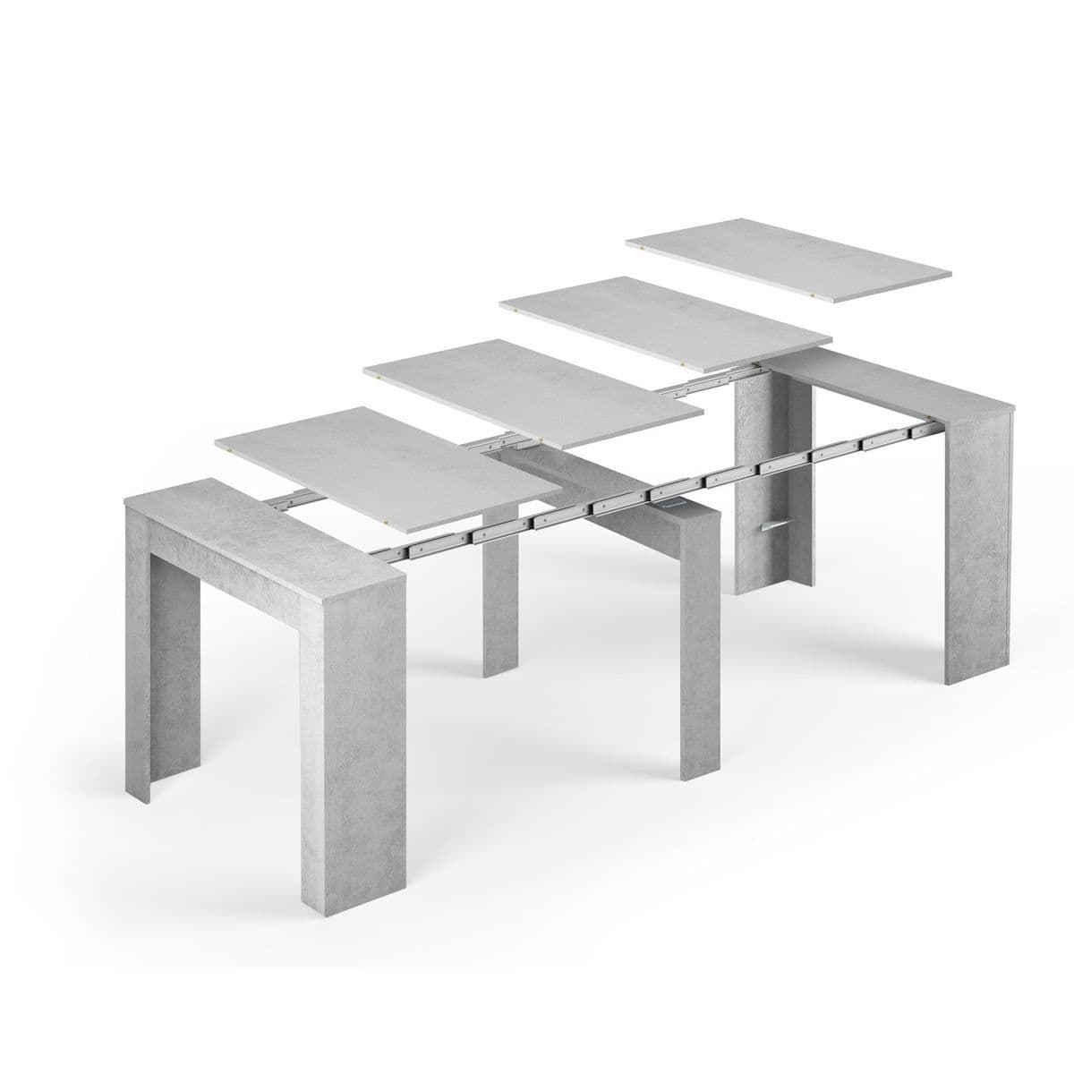 Luiz Concrete Grey Effect Large Extending Dining Table - 2603 Furniture World