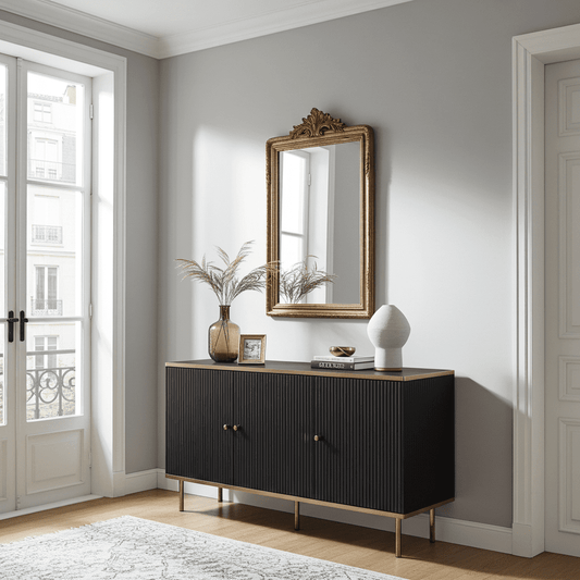 Maison Black And Gold 3 Door Sideboard - 3146 Furniture World