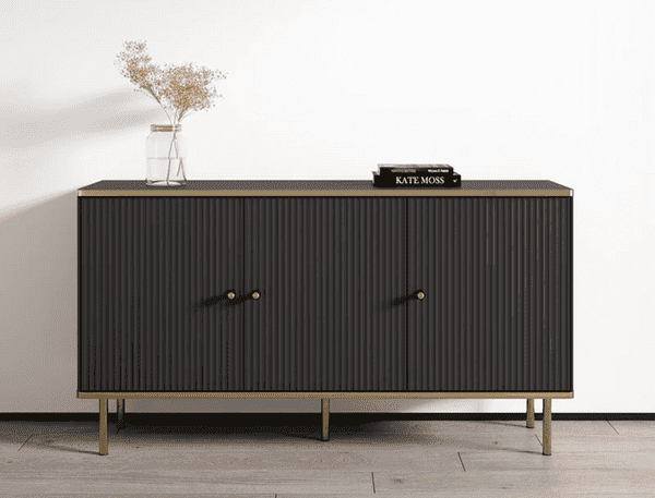 Maison Black And Gold 3 Door Sideboard - 3146 Furniture World