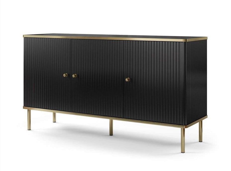 Maison Black And Gold 3 Door Sideboard - 3146 Furniture World
