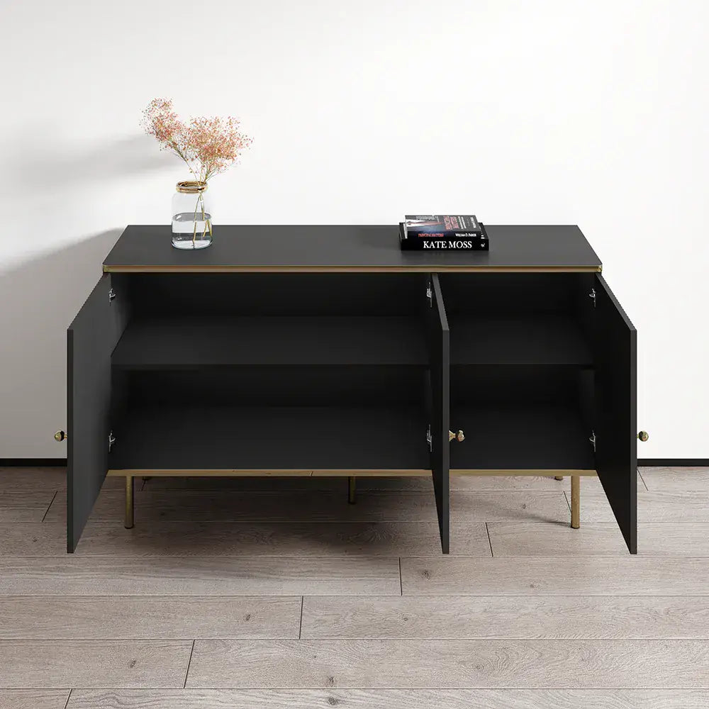 Maison Black And Gold 3 Door Sideboard - 3146 Furniture World