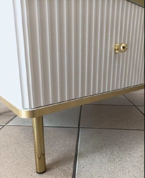 Maison White And Gold 3 Door Sideboard - 3145 Furniture World