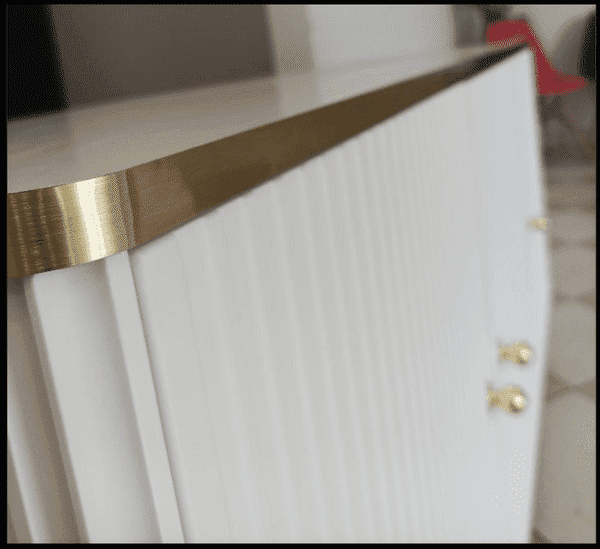 Maison White And Gold 4 Door Wide Sideboard - 3143 Furniture World