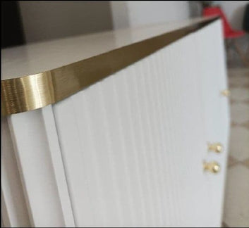 Maison White And Gold TV Unit - 3147 Furniture World