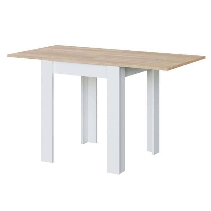 Riccardo White And Light Oak Effect Small Extending Dining Table - 3242 Furniture World