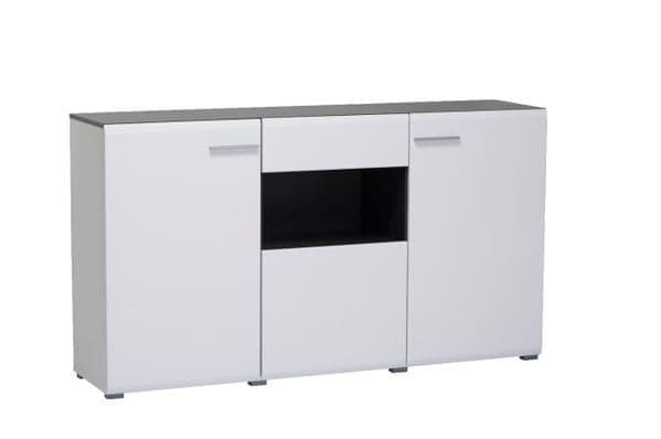 Royce White 3 Door Sideboard - 11008632 Furniture World