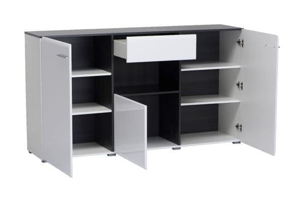 Royce White 3 Door Sideboard - 11008632 Furniture World