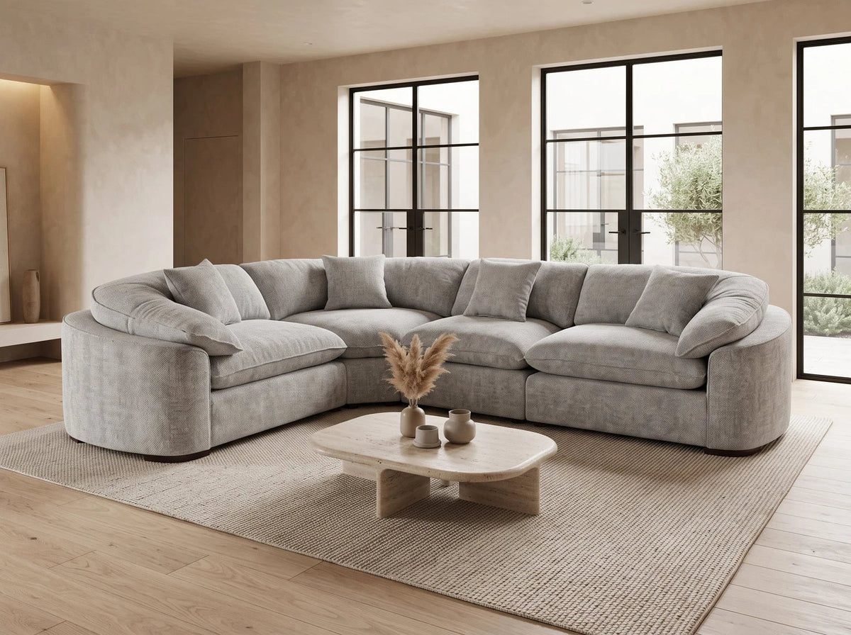 Helena Grey Large Corner Sofa Furniture World