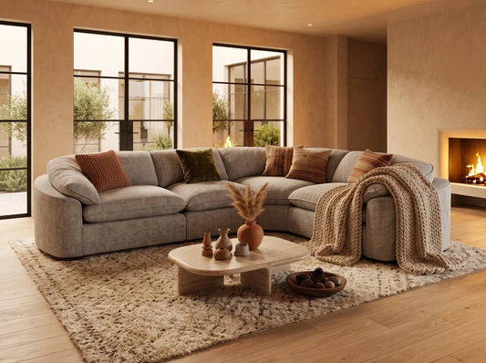 Helena Grey Large Corner Sofa Furniture World