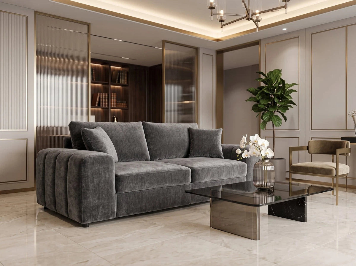 Laguna Grey 3 Seater Sofa Furniture World