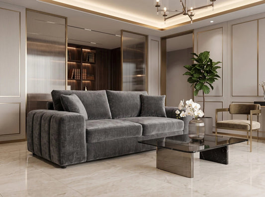 Laguna Grey 3 Seater Sofa Furniture World