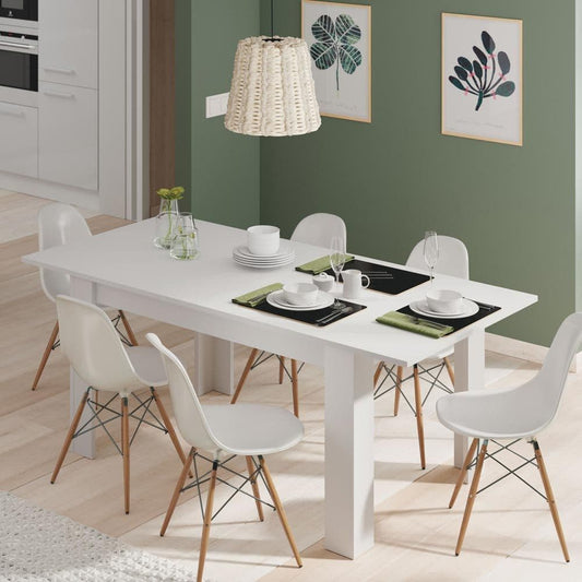 Tevez White Extending Dining Table - 3213 Furniture World