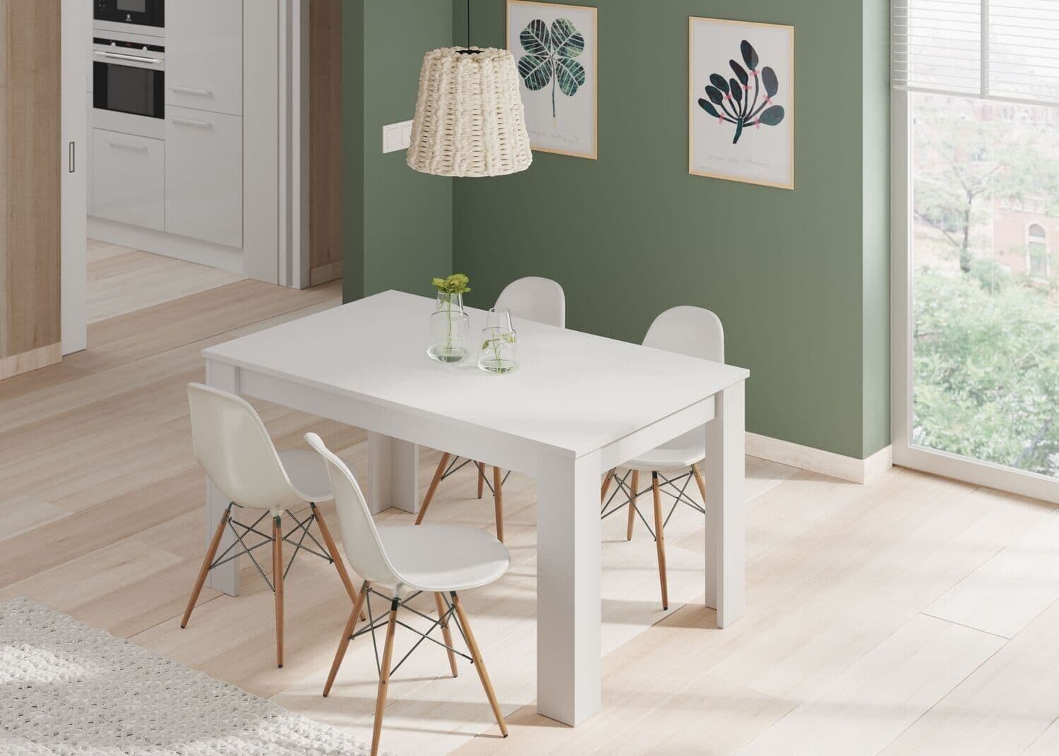 Tevez White Extending Dining Table - 3213 Furniture World
